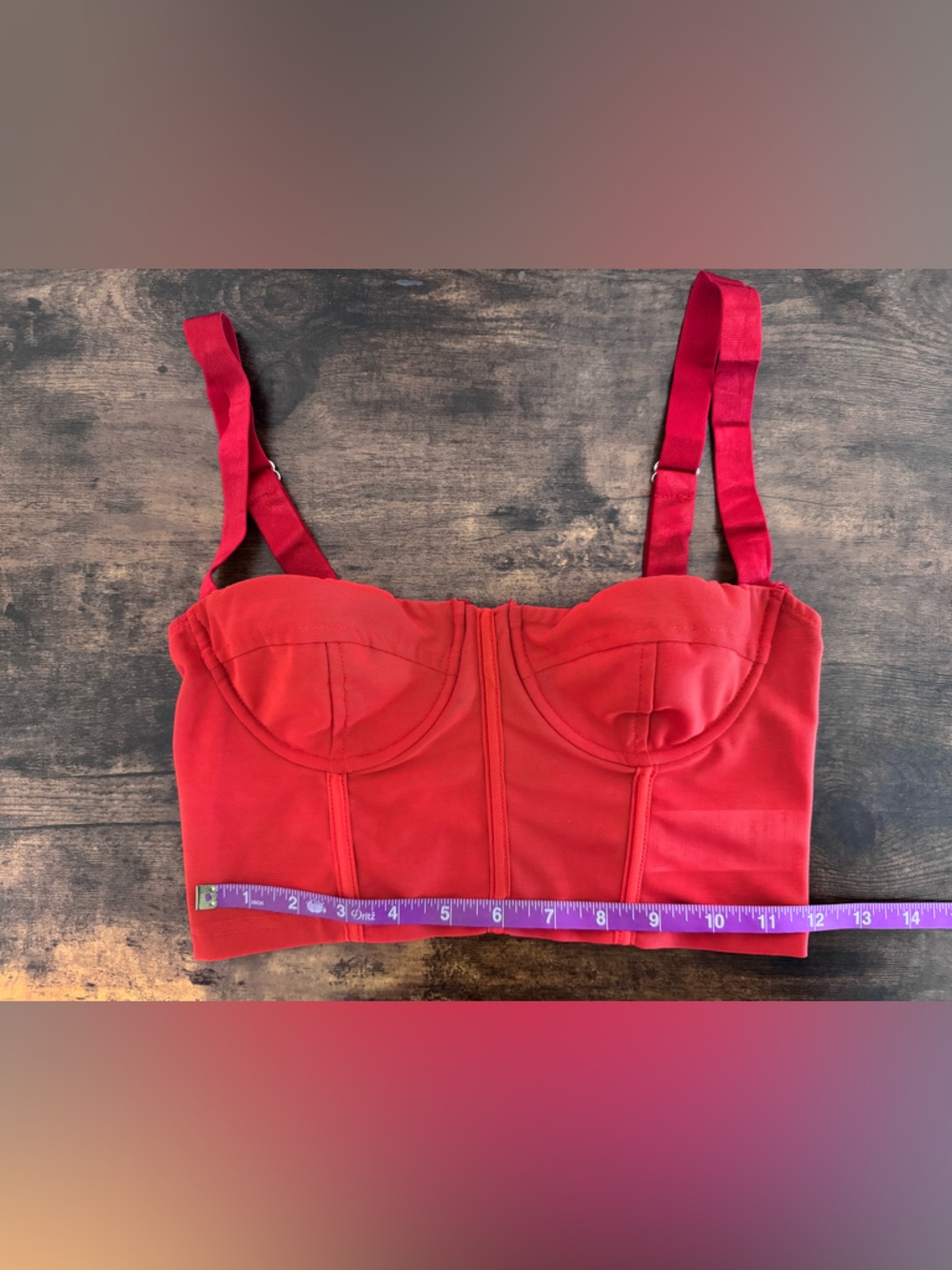 Edikted Red Corset Halter Tank Top Size S - Picture 8 of 11